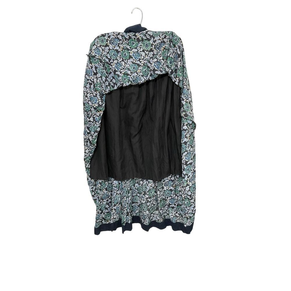 Ellen Weaver Floral Maxi Skirt Size Large Pleated Elastic Tie Waist Cottagecore - Picture 5 of 7